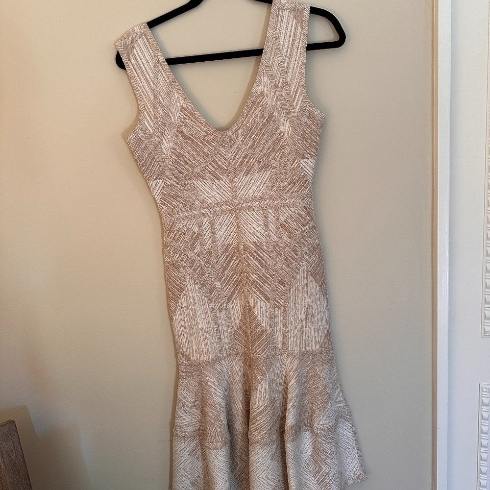 Herve Leger Gold Metallic Dress
